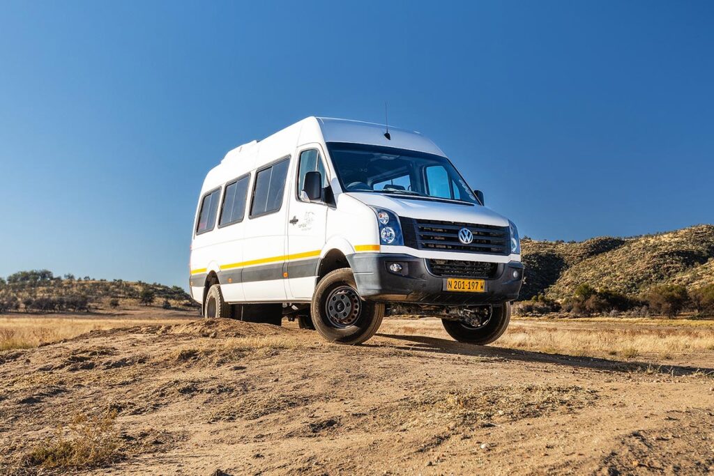 Volkswagen-Crafter-Safari-Busses-with-raised-suspension-and-gravel-road-tyres-2