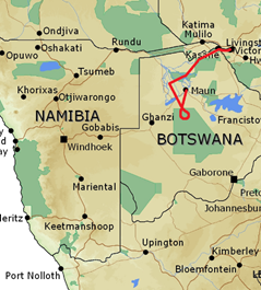 Fly-In Safari 13 Days Map